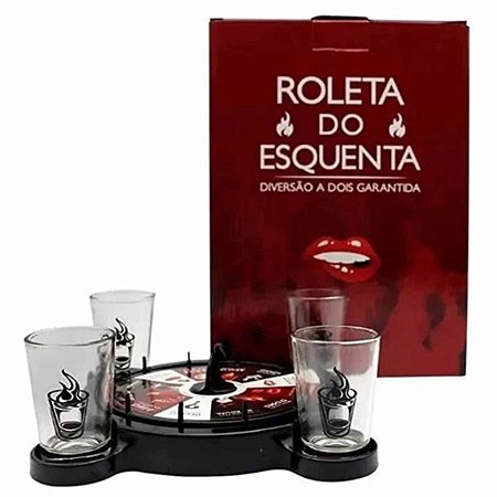 Drink Jogo de Roleta c/ 4 Shots - Esquenta o Amor