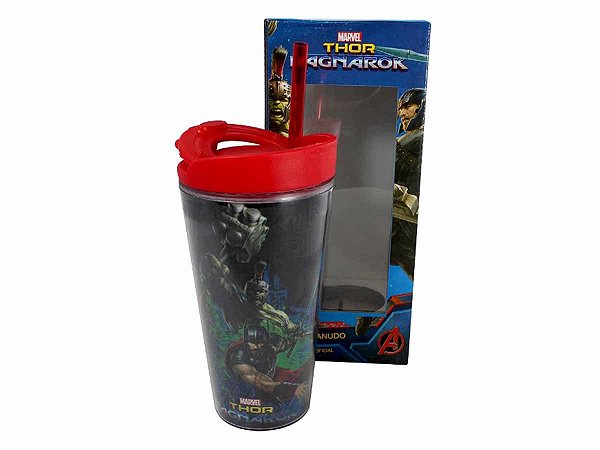 Copo Canudo 500ml Zona Criativa Marvel