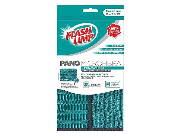 Pano Microfibra p/ Banheiro FlashLimp