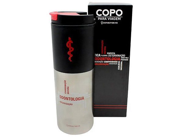 COPO INOX ZONA CRIATIVA 500ML PARA VIAGEM ODONTOLOGIA