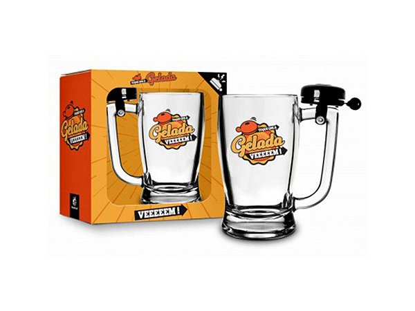 CANECA TABERNA 340ML BRASFOOT REF.3014 C/ CAMPAINHA GELADA