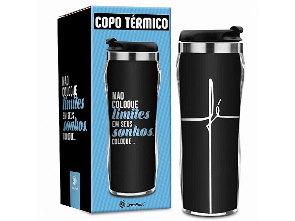 COPO TÉRMICO 450ML BRASFOOT REF.2872 NÃO COLOQUE LIMITES