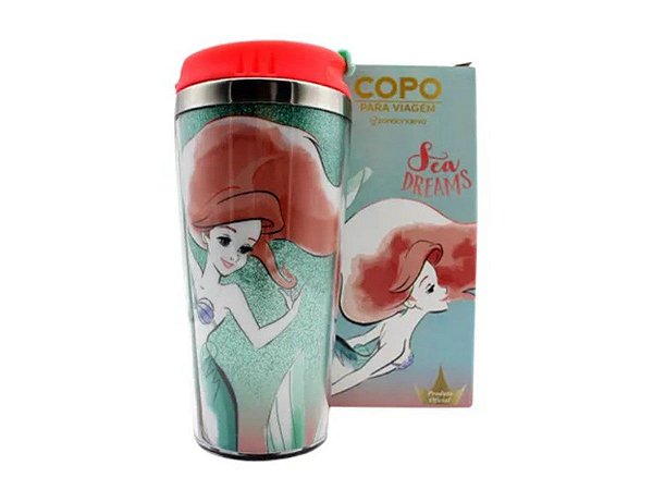 COPO VIAGEM 450ML C/ GLITER ZONA CRIATIVA ARIEL