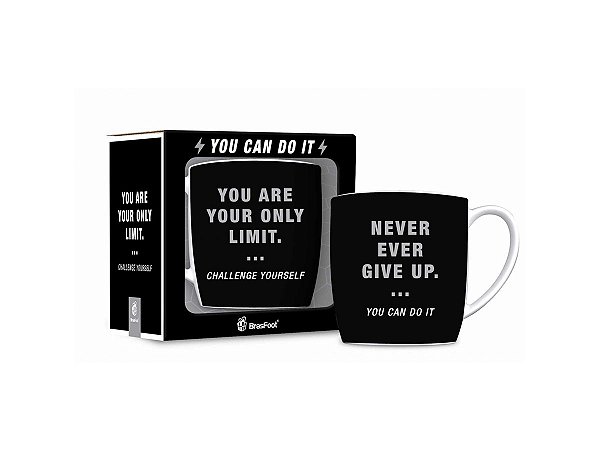 CANECA PORCELANA 360ML URBAN BRASFOOT YOU ARE YOUR
