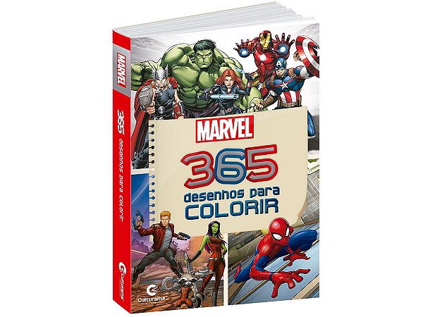 Livro Para Colorir Infantil 365 Desenhos Marvel Vingadores
