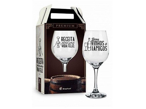 Taça de Vinho Individual 385ml Brasfoot - Premium