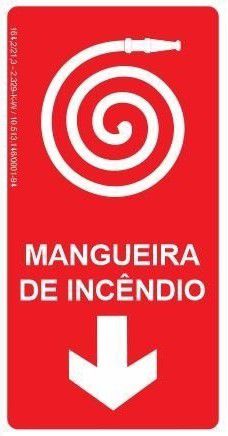 Placa Fotoluminescente - Mangueira de Incêndio