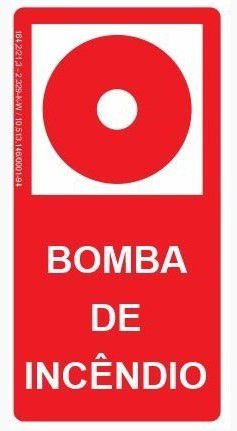 Placa Fotoluminescente - Bomba de Incêndio