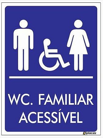 Placa WC Familiar Acessível