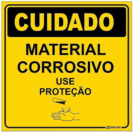 Etiqueta - Cuidado - Material Corrosivo