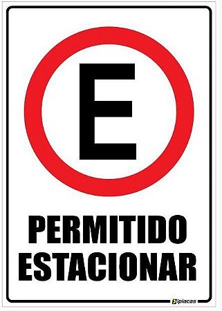 Placa Permitido Estacionar