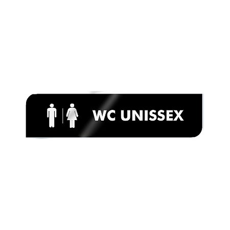 Placa Identificação - WC Unissex - Acrilico