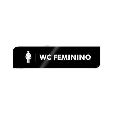 Placa Identificação - WC Feminino - Acrilico