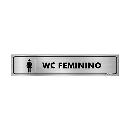 Placa Identificação - WC Feminino - Aluminio