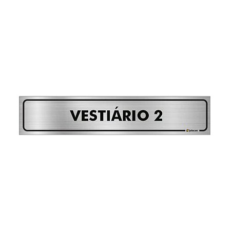 Placa Identificação - Vestiario 2 - Aluminio