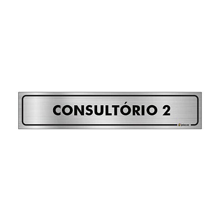 Placa Identificação - Consultorio 2 - Aluminio