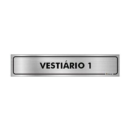 Placa Identificação - Vestiario 1 - Aluminio