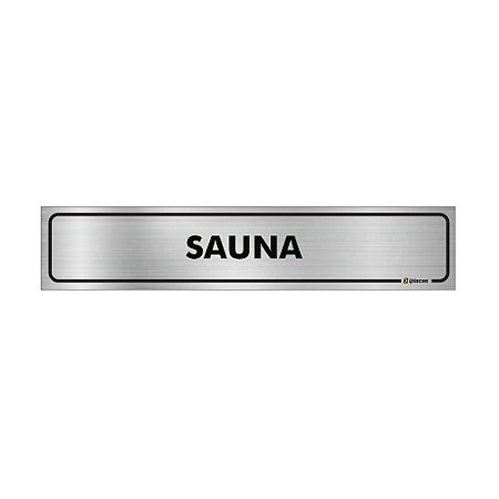 Placa Identificação - Sauna - Aluminio