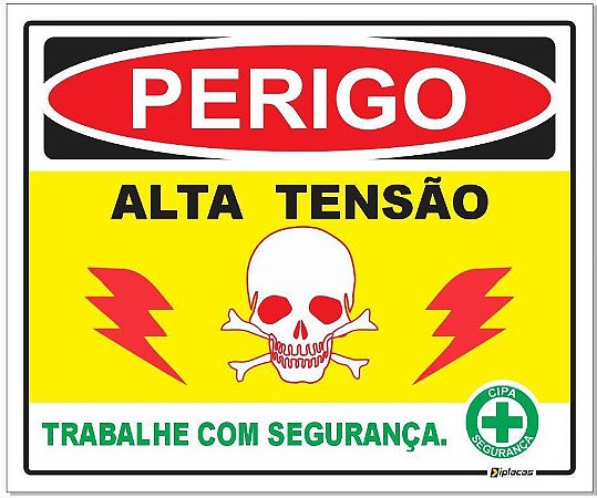 Placa - Perigo - Alta Tensão