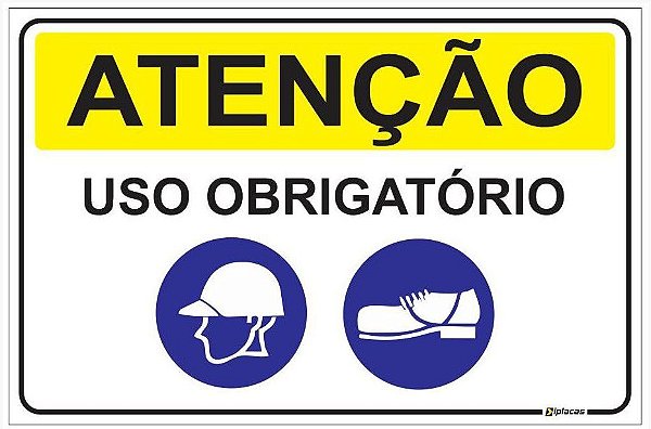 Placa Atenção - Uso Obrigatório