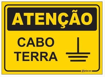 Placa Atenção - Cabo Terra