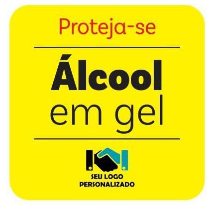 Etiqueta - Proteja-se Álcool em gel 10x10cm