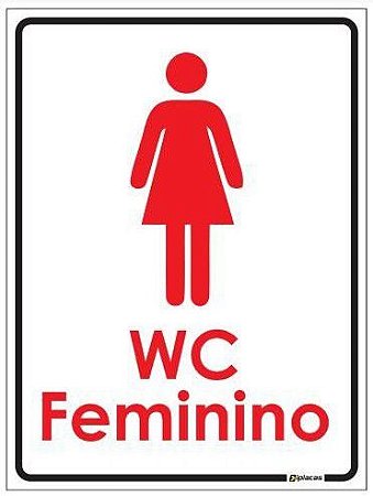 Placa de Banheiro - WC Feminino