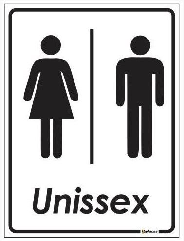 Placa de Banheiro - Unissex