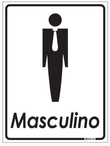 Placa de Banheiro - Masculino