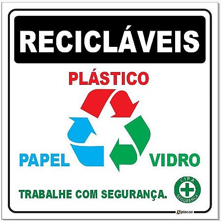 Placa - Recicláveis