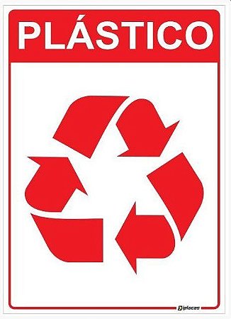 Placa Material Reciclável - Plástico