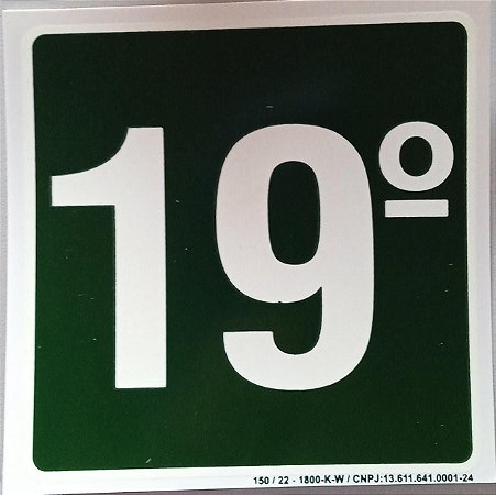 PLACA INDICATIVA 19° ANDAR