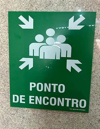PLACA INDICATIVA DE PONTO DE ENCONTRO