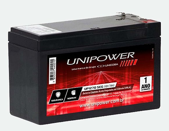 Bateria VRLA 12V 7Ah Mod. UP1270SEG