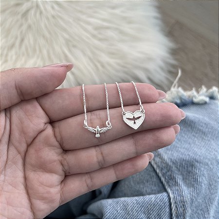 Escapulário Divino Espiríto Santo- Prata 925