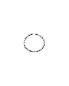 Brinco Piercing Argola Torcido  - Prata 925