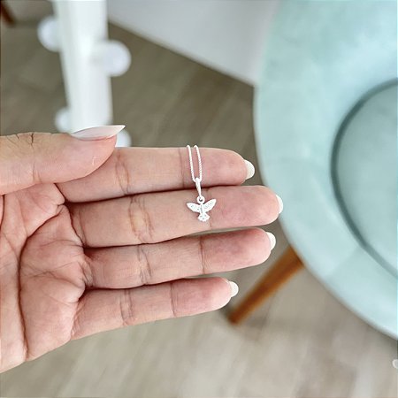 Colar Divino Espiríto Santo Pequeno- Prata 925