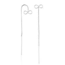 Brinco Infinito com Veneziana - Prata 925