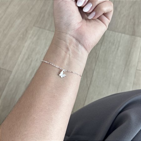 Pulseira Borboleta Origami- Prata 925