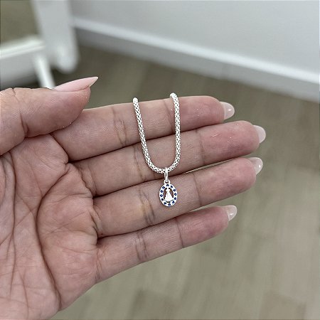 Pulseira Pipoca com Pingente de Nossa Senhora Aparecida- Prata 925