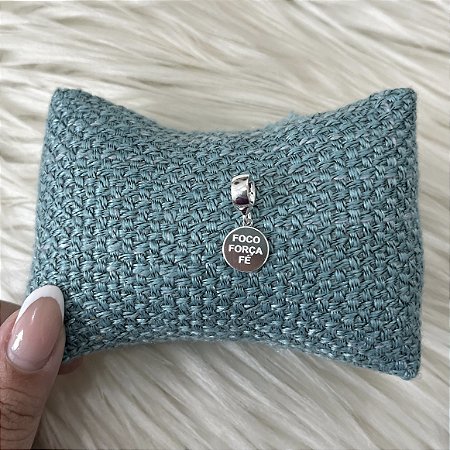 Berloque Foco, Força e Fé - Prata 925