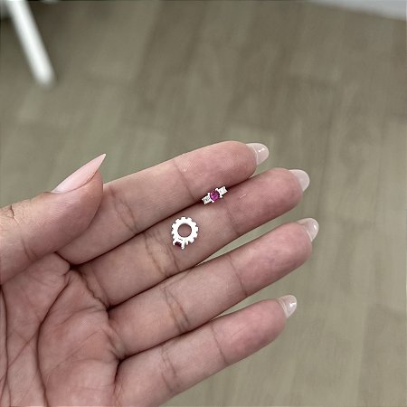 Berloque Separador Anel Solitário - Prata 925
