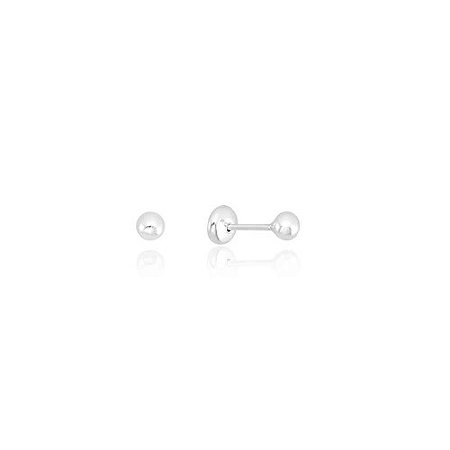 Brinco Bola Baby Press - Prata 925