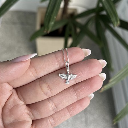 Colar Mini Divino Espírito Santo - Prata 925