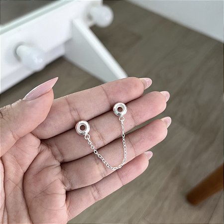 Trava de Segurança para Pulseira Pequena - Prata 925