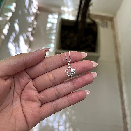 Colar com Patinha - Prata 925
