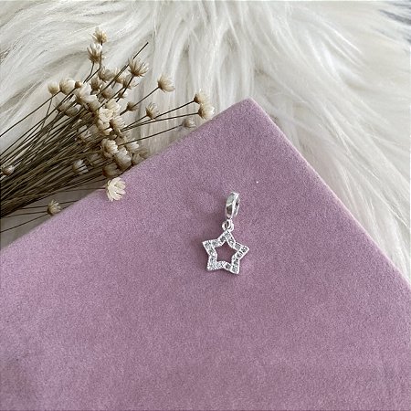 Berloque Estrela Cravejada - Prata 925