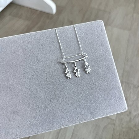 Colar com 3 Filhos - Prata 925