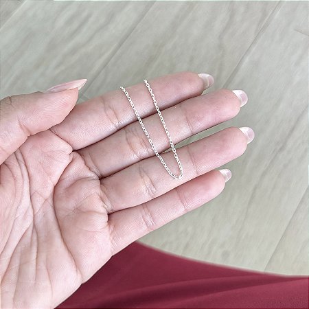 Corrente Mini Elos - Prata 925