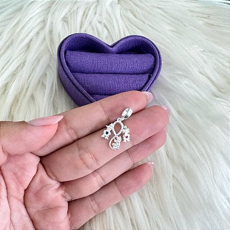 Berloque Infinito Mãe de Casal - Prata 925